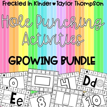 Preview of Hole Punching Activities GROWING BUNDLE