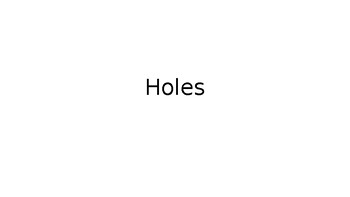 Preview of Holes Activities
