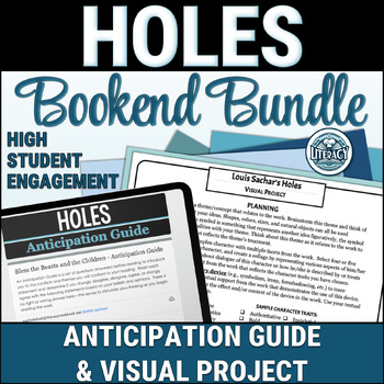 Preview of Holes - Bookend Bundle - Anticipation Guide & Visual Project - Print & Digital