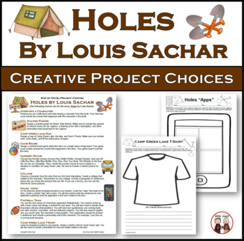 Preview of Holes Novel Activities