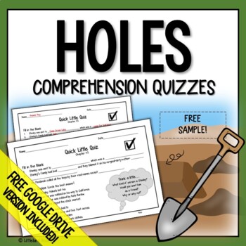 Preview of Holes Comprehension Questions (Holes Novel Study)  FREE SAMPLE