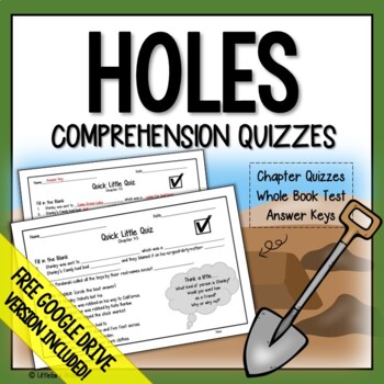 Preview of Holes Comprehension Questions (Holes Novel Study) Holes Book Study