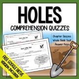 Holes Comprehension Questions (Holes Novel Study) Holes Bo