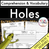 Holes | Comprehension Questions and Vocabulary by chapter