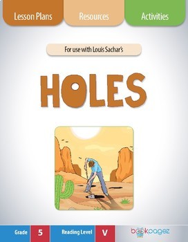 Preview of Holes Lesson Plan (Book Club Format - Determining Theme), Fifth Grade (CCSS)