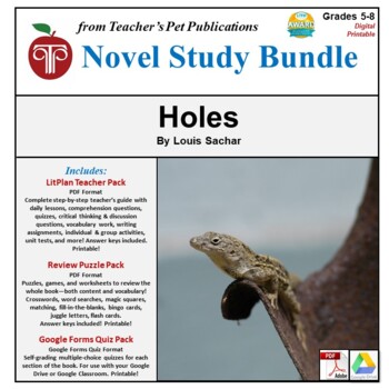 Preview of Holes LitPlan Novel Study Unit Bundle