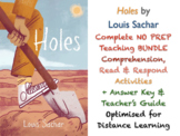 Holes (Louis Sachar) Complete NO PREP TEACHING BUNDLE ACTI