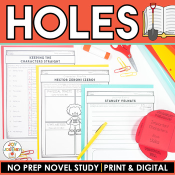 holes by louis sachar novel study by joy in the journey by jessica lawler