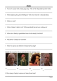 Holes Movie Viewing Questions