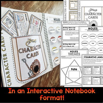 Holes, by Louis Sachar: Interactive Notebook Characterization Mini Flip -  Study All Knight
