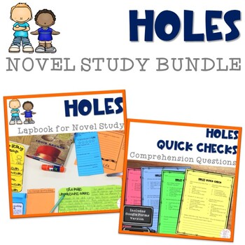 Preview of Holes Novel Study Bundle (Lapbook & Comprehension Questions)