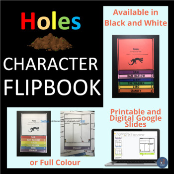 Holes Novel Study Flip Book  Novel studies, Text to self, Flip book