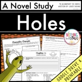 Holes Novel Study Unit | Comprehension Questions with Activities and Tests
