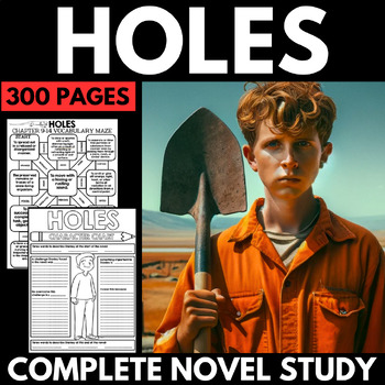 Preview of Holes Novel Study Unit - Holes Comprehension Questions - Chapter Activities