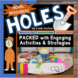 Holes Novel Study Unit: Lesson Plans, Activities, Printabl