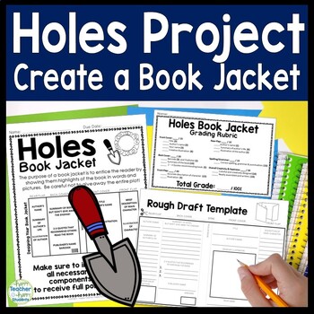 Preview of Holes Project | Create a Book Jacket | Holes Book Report Activity with Templates