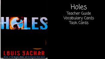 Preview of Holes: Task Cards, Vocabulary, and Teacher's guiding questions
