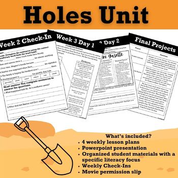 Preview of Holes Unit-Novel Study