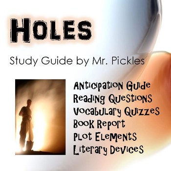 Preview of Holes lesson plans, study guide and reading questions