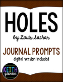 Holes: 40 Journal Prompts (Distance Learning)