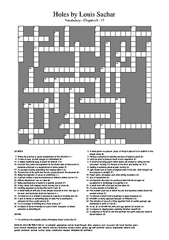 Holes by : Louis Sachar Crossword - WordMint