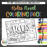 Holes by Louis Sachar Novel Companion Coloring Page (Book Study)