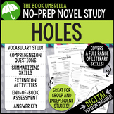 Holes Novel Study - Distance Learning - Google Classroom compatible