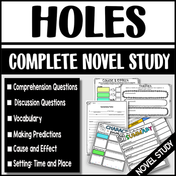 HOLES BY LOUIS SACHAR ELA Novel Study Guide COMPLETE