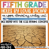 Holes by Louis Sachar Novel Study Reading Unit 5th Grade Digital Add ons