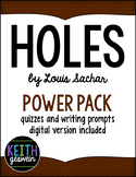 Holes Power Pack: 40 Journal Prompts and 10 Quizzes (Dista
