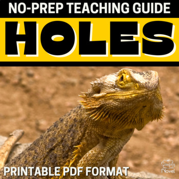 Preview of Holes Novel Study Unit Teacher Resource Activities BUNDLE