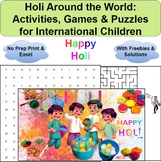 Holi Around the World: Activities, Games & Puzzles-No Prep