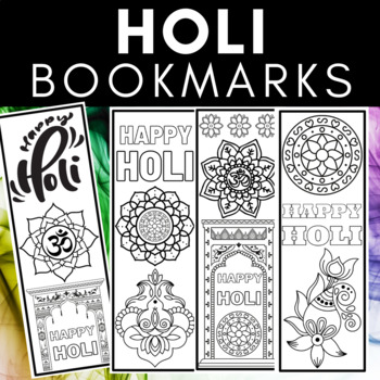 Preview of Holi Bookmarks | Hinduism | Festival | Inclusive | Unity | Celebrate | Color