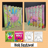 Holi Festival Craft Agamograph Bulletin Board Coloring Pag