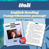 Holi Festival of Colors Informational Text Reading Compreh