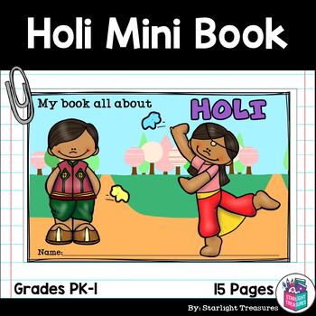 Preview of Holi Mini Book for Early Readers