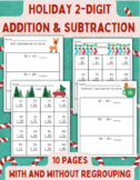 Holiday 2-Digit Addition and Subtraction with and without 