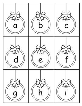 Holiday ABC Letter Matching Game by KinderGatorGals | TPT