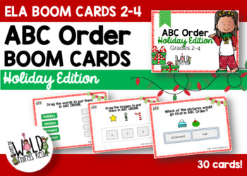 Preview of Holiday ABC Order Boom Cards