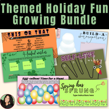 Preview of Holiday Activities Bundle | SEL Infused Digital Resources