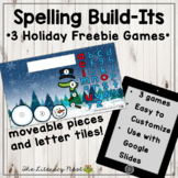 Holiday Activities: Spelling Tiles | FREEBIE Google Slides