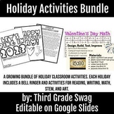 Holiday Activities Growing Bundle | Student Pages and Teac