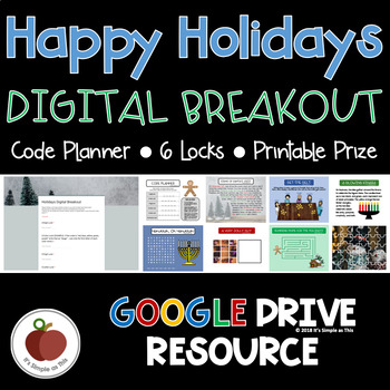 Preview of Holiday Activities - Holiday Escape Room - Holiday Breakout - Digital