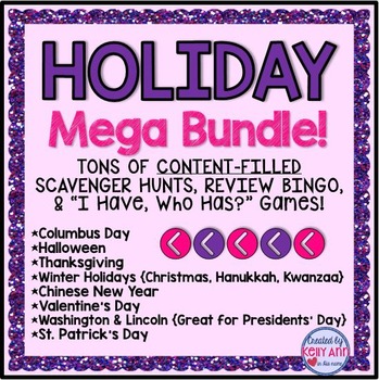 Preview of Holiday Activities Mega Bundle