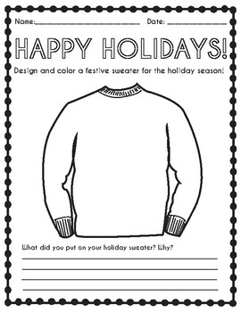 Preview of Holiday Activity Pack