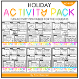 Holiday Activity Packet Bundle - Fun Holiday Printables fo
