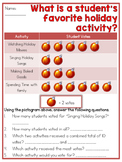 Holiday Activity Pictograph and Questions