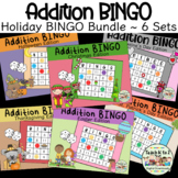Holiday Addition BINGO With Dice/Math Centers/Tutoring Gam