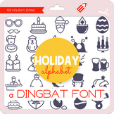 Holiday Alphabet Icons Dingbat Font - W Λ D L Ξ N