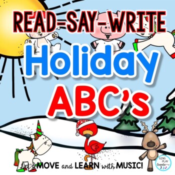 Preview of Holiday Alphabet Letter Activities: Read-Say-Trace, Matching Letter Recognition
